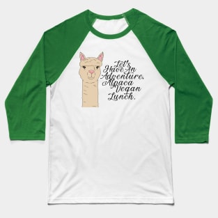 Vegan Alpaca Adventure Baseball T-Shirt